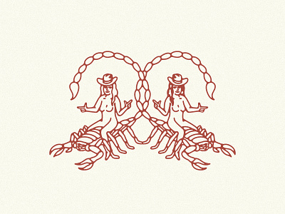 Scorpio Sisters astrology brand branding cowgirl desert howdy icon illustration logo scorpio scorpion scorpions yeehaw
