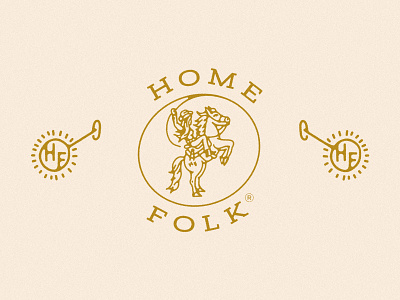 Home Folk Branding botique brand brand system branding cowgirl cowgirl logo fashion home folk horse lariat logo logo design rope western logo western wear