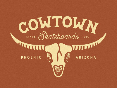 Cowtown Skateboards Merch arizona cow cow skull cowtown desert illustration merch skate shop skateboarding skateboards skull western