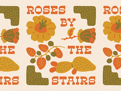 Roses by the Stairs Merch apparel beer brewery cactus cactus flower flower merch merchandise pattern plant pattern prickly pear rose roses
