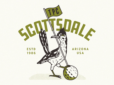 TPC Scottsdale Merch apparel club shop desert flag golf golf ball golf course golf flag merch merch design pennant roadrunner scottsdale tpc