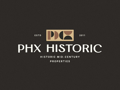 PHX Historic Branding arizona branding historic historic homes house logo logo design mid century phoenix phx real estate restoration