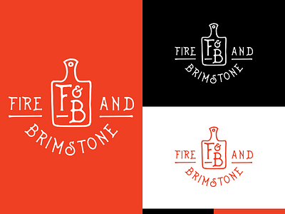 Fire And Brimstone Logo Option 1 brimstone cooking fb fire hand drawn logo restaurant