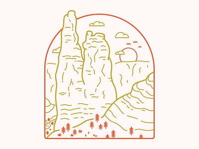 Canyon De Chelly arizona canyon de chelly illustration letterpress