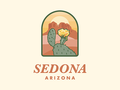 Sedona Badge arizona badge cactus illustration sedona