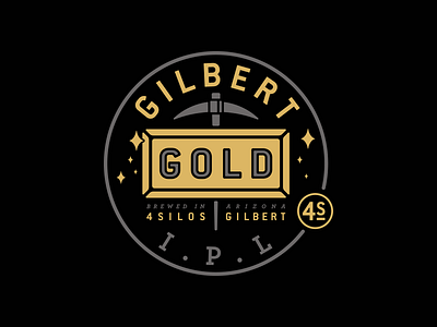 Gilbert Gold Badge badge beer branding brewery illustration