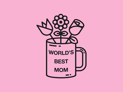Worlds Best Mom icon illustration mom mothers day mug