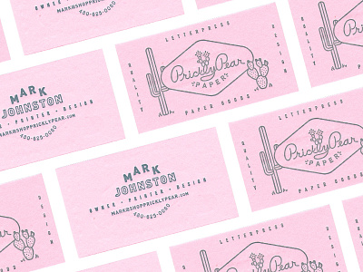 Business Cards business cards letterpress letterpress business cards prickly pear paper