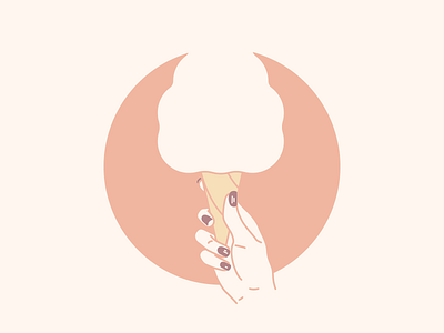 Cotton Candy branding cotton candy hand illustration