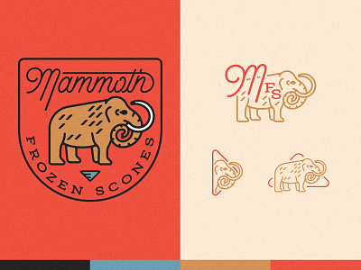 Mammoth Frozen Scones branding food frozen frozen scones identity logo mammoth scones