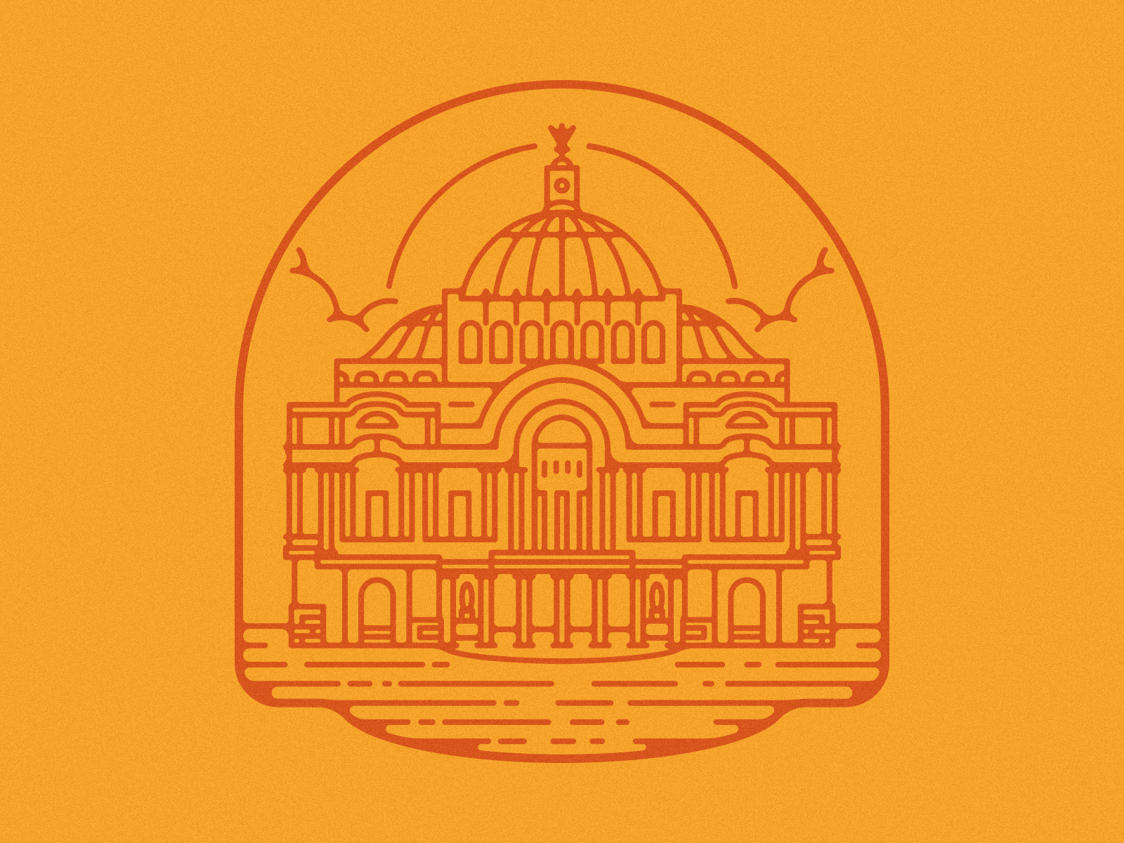 Mexico City bellas artes palace fine art palace icon icon design iconography line art mexico mexico city mexico city icon mexico icon