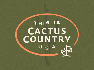 Cactus Country arizona cactus cactus country desert flag illustration lockup