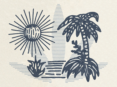 Palm And Sun Detail