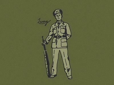 Grandpa Larry army grandpa illustration veteran veterans day wwii