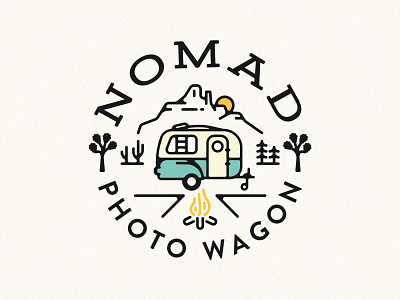Nomad Photo Wagon branding branding agency branding and identity branding design camp desert logo logodesign nomad photo wagon photobooth travel
