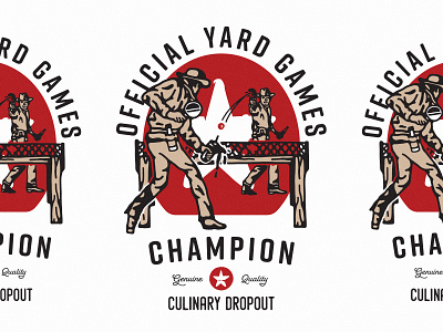 Official Yard Games Champion champion cowboy cowboys graphic shirt ping pong pingpong shirt sports sports illustration tshirt