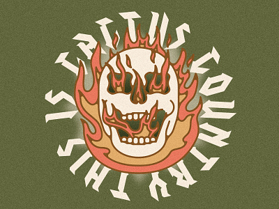 Skulls cactus cactus country fire flame flame logo flames hot head illustration skull skull art skull logo