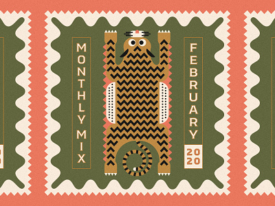 Monthly Mix: February album art cd artwork cd cover february monthly mix music music art music player playlist tiger tiger logo tiger rug