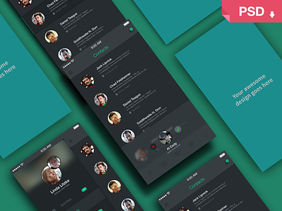 Freebie PSD: App Screens Perspective Mock Up
