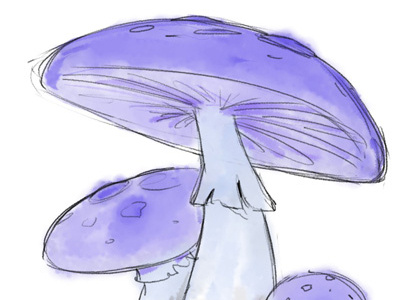 Blue Mushrooms blue mushrooms shaemoon