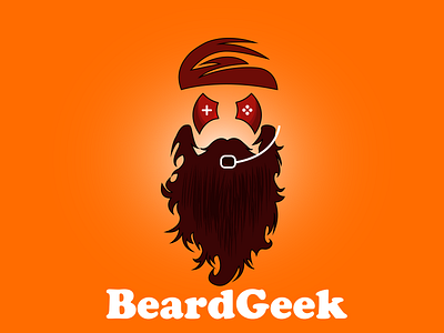 Beard Geek Logo branding design illustration logo ui vector