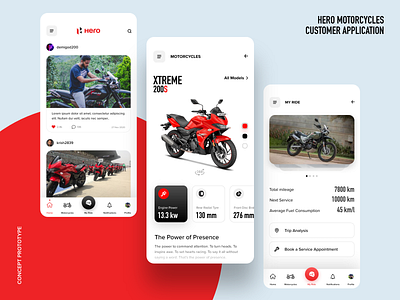 Motorcycle Customer Application Concept Redesign