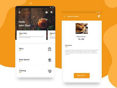 Food Order Application app dashboard design design mobile ui ux