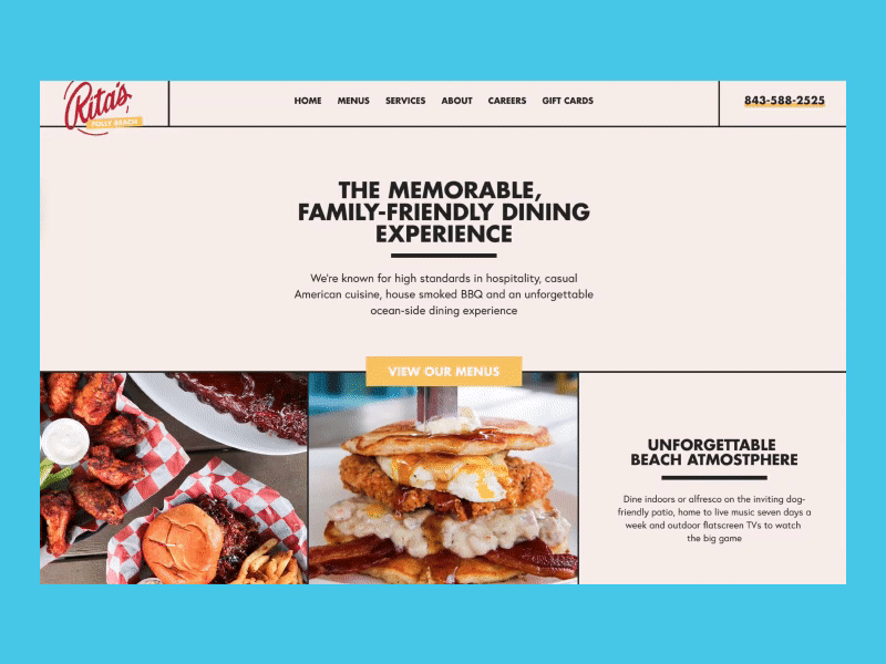 Rita's Seaside Grille – Website Design & Development