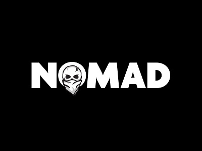 Project Nomad - Logotype bandana branding halftone icon iconography logo logotype mark skull