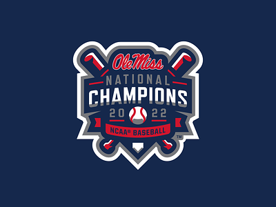Ole Miss 2022 Baseball National Champions baseball college logo ole miss sports