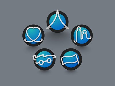 Cool Blue Icons blue brand branding concept design icon logo logos stroke vector