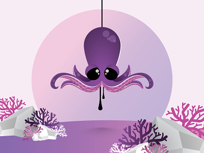 What am I? Sea Spider! character concept cute cute animal cute art design illustration illustrator pink vector