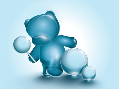 How about a Gummy bear? blue character concept design gradient illustration vector vectorart