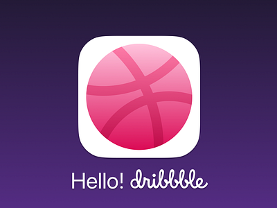 Hello! dribbble app debut dribbble figma hello icon ios redesign