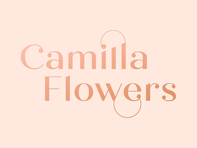 Camilla Flowers logo logo vector flowers typographic
