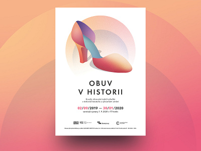 Shoe history poster gradient ilustration indesign outdoor outdoor advertising photoshop poster print print design