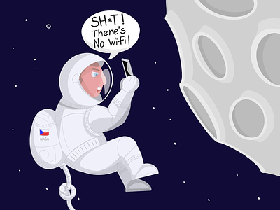 Cosmonaut cosmonaut drawing illustration procreate space