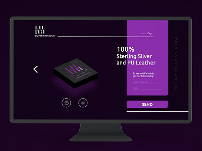 Landing page for Lil-ith boutique - dominatrix's tools bdsm boutique branding dominatrix kink landing page uiux website