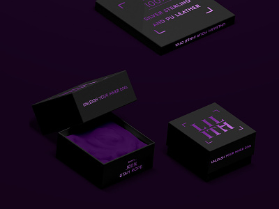 Package design for Lil-ith boutique - dominatrix's tools bdsm branding kink package package design