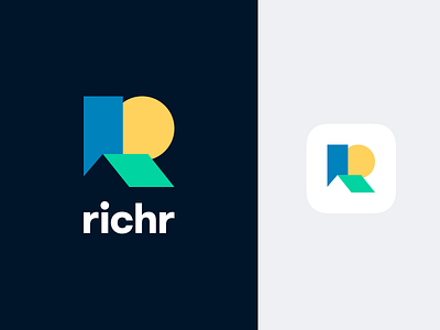 Richr - Brand Identity brand branding bright colors identity logo real estate