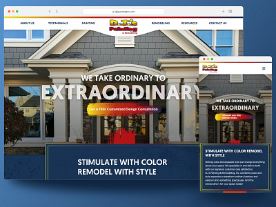 D.J.'s Painting & Remodeling layout ui website