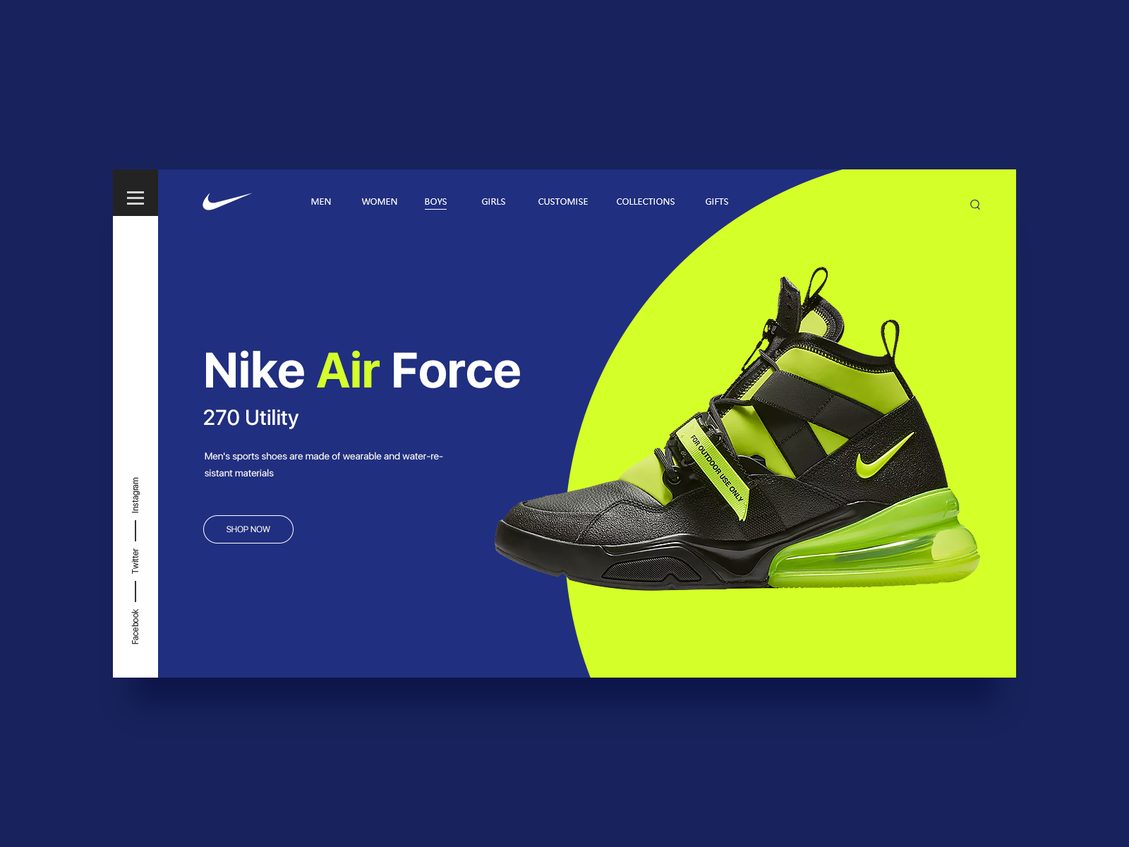 nike web design