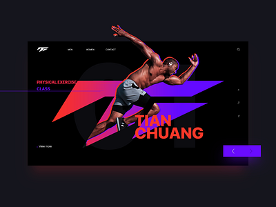 Web Design of Fitness Brand bodybuilding design motion sports ui ux design web