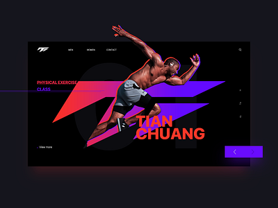 Web Design of Fitness Brand