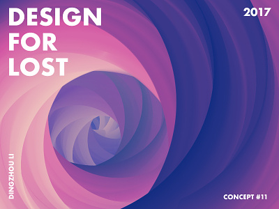Design For Lost abstract art color typo whirl