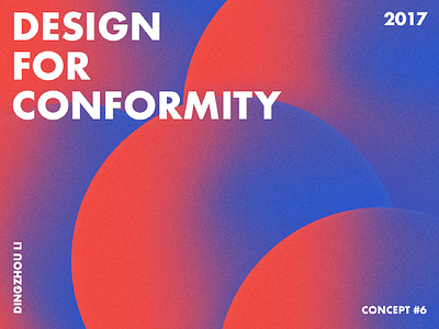 Design For Conformity abstract art asian circle color gradient overlap typo