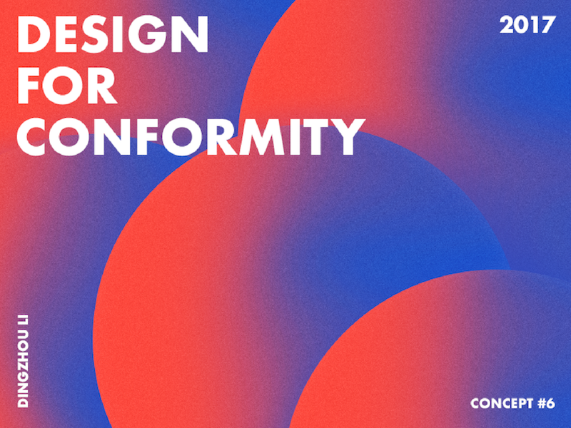 Design For Conformity asian overlap circle gradient abstract art typo color