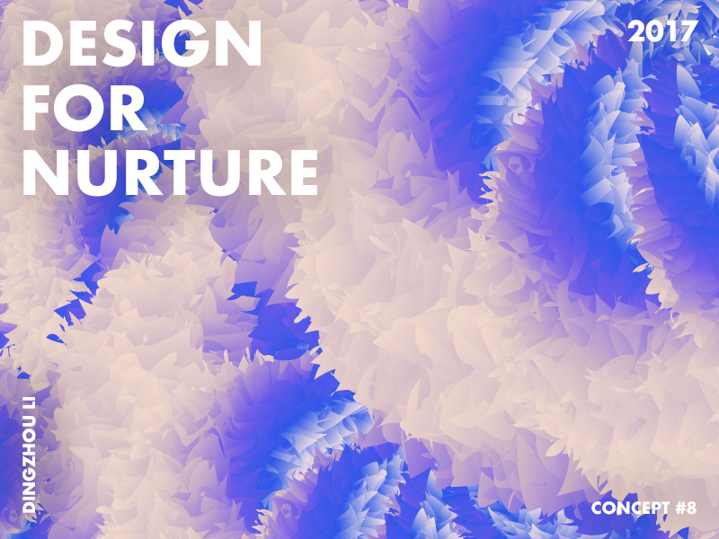 Design For Nurture light blue overlap circle gradient abstract art typo color