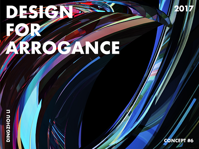 Design For Arrogance abstract art bird blue color crystal eagle gradient typo