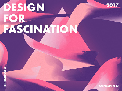Design For Fascination abstract art color fly gradient purple red triangle typo wallpaper